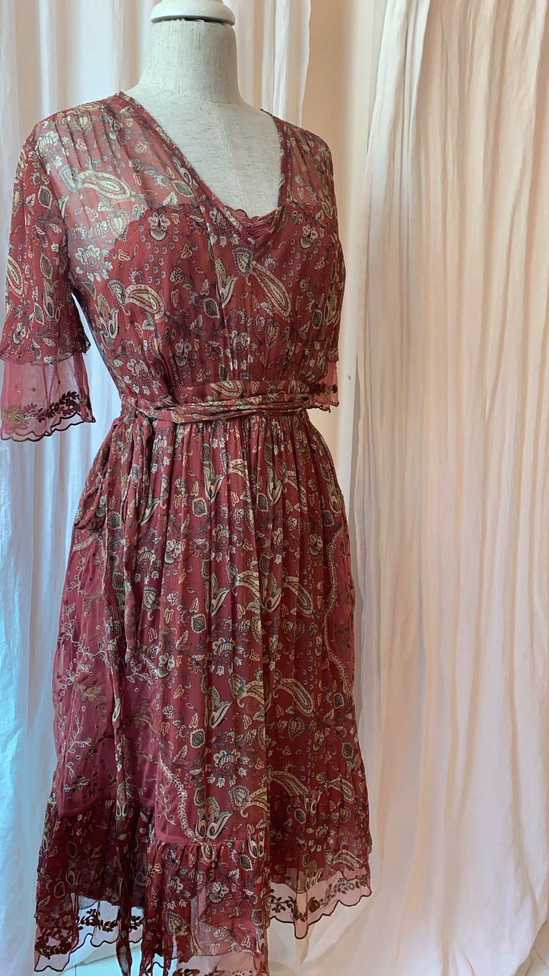 Juliet Dress Burnt Red
