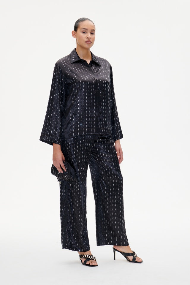 Mariko Shirt - Black Crystal