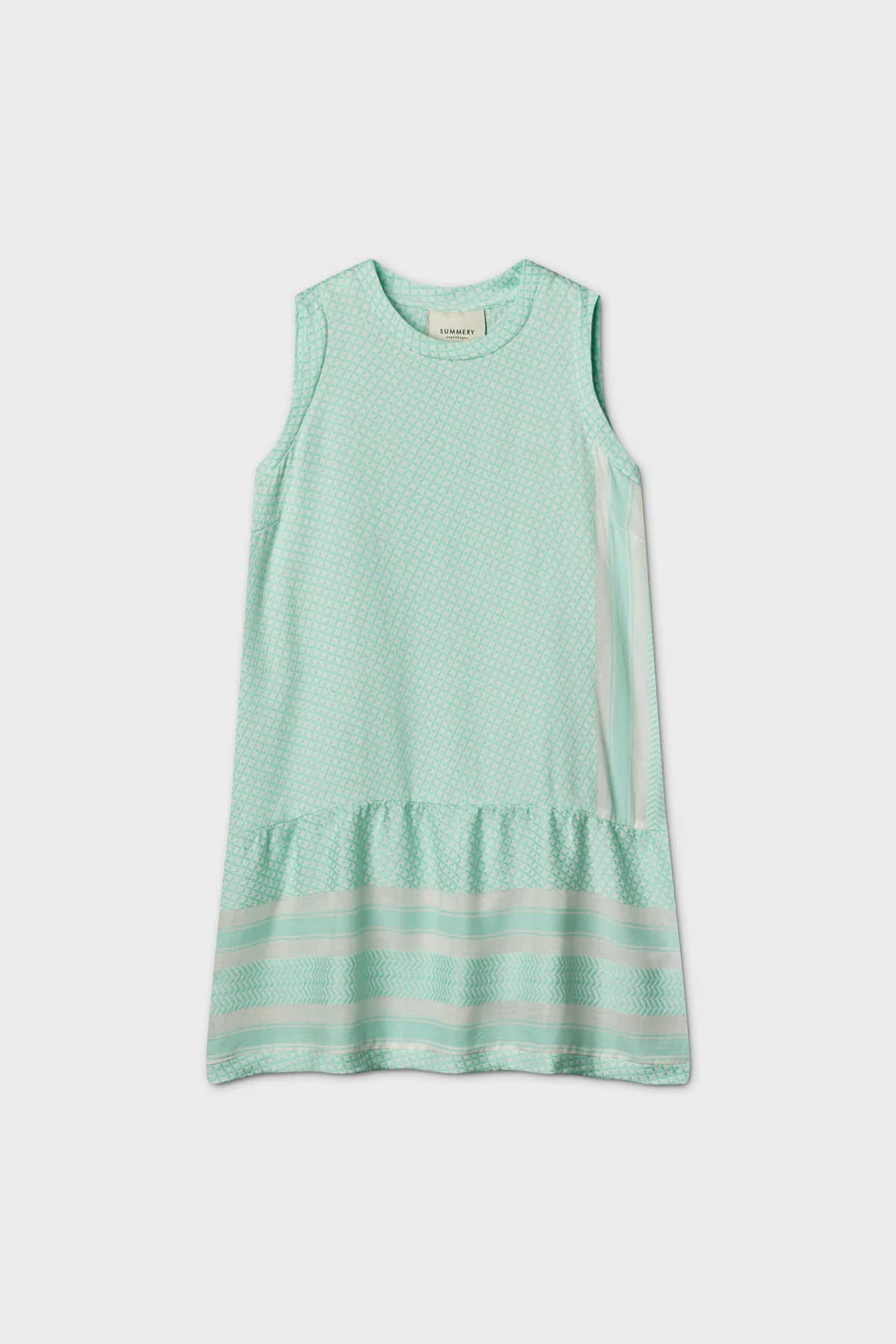 Sleeveless O Neck Dress - Icy Morn