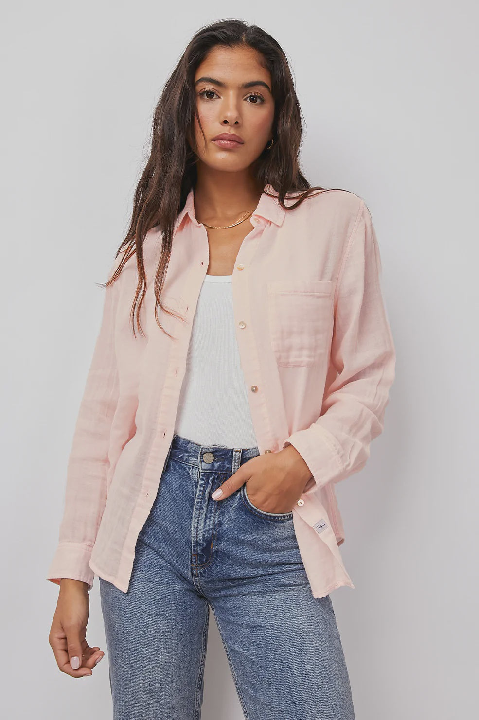 Ellis Button Down - Petal