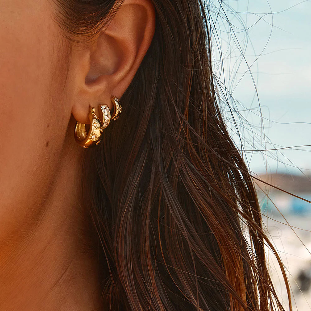 Starburst Flared Hoops