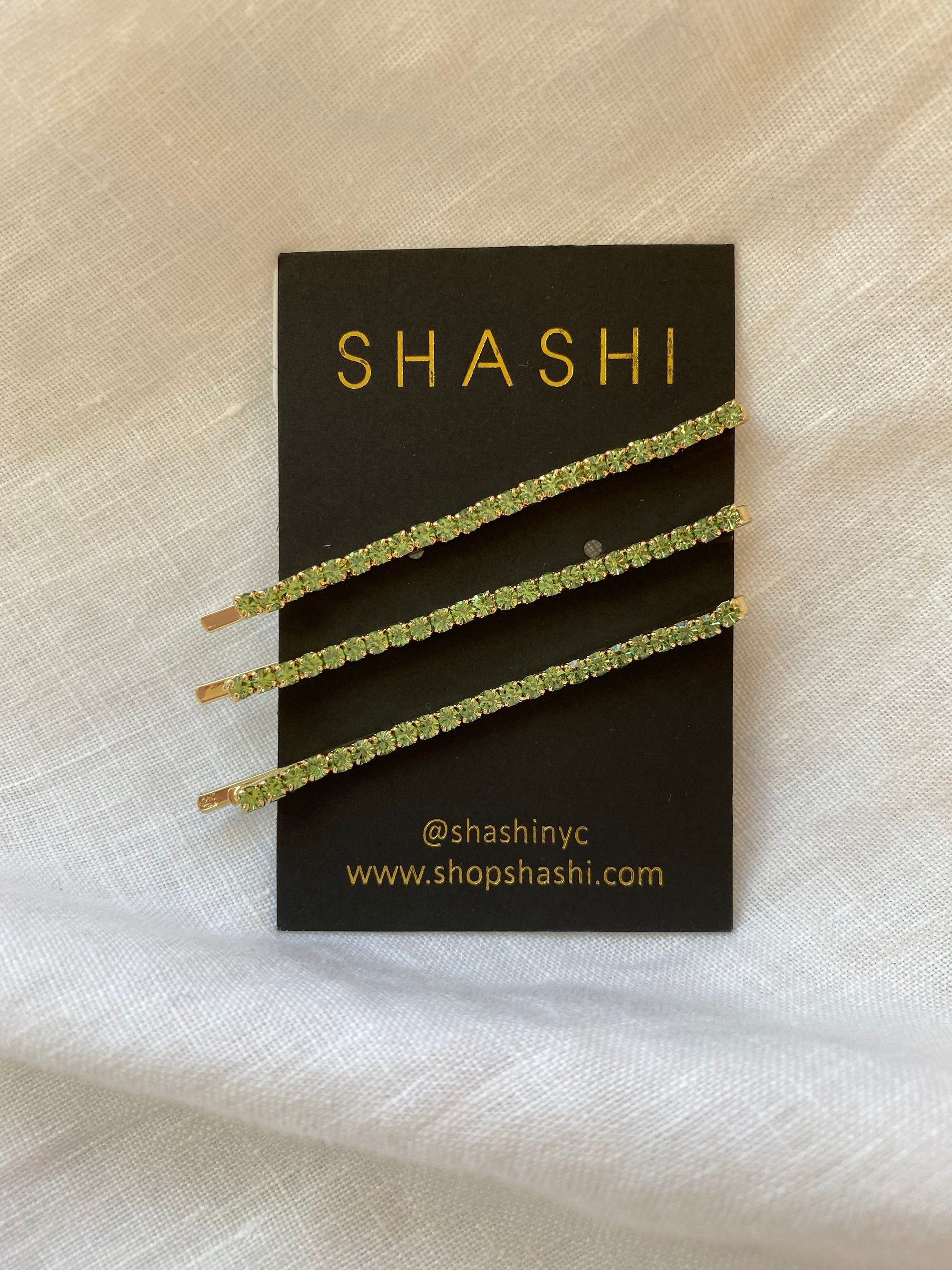 Coloured Stone Bobby Pin Set