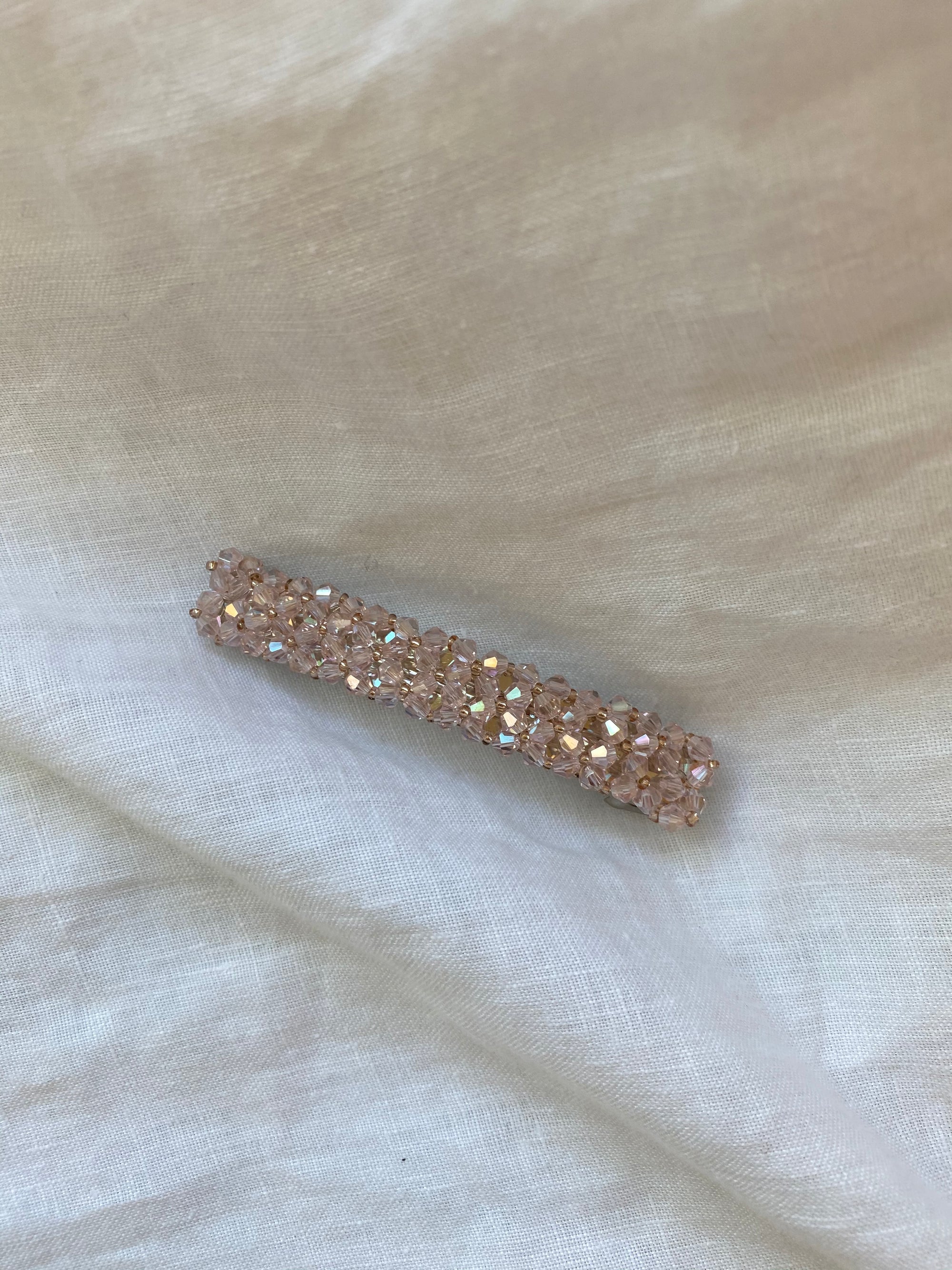 Pink Crystal Barrette