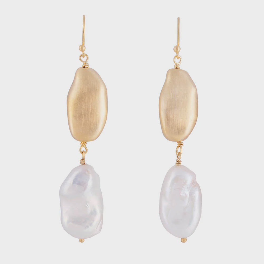 Gold Keshi Earrings