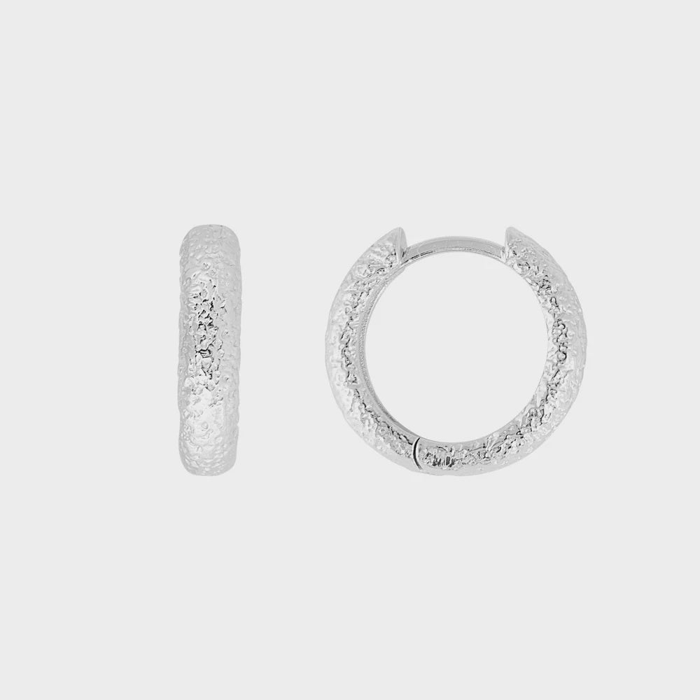 Antique Silver Midi Hoops
