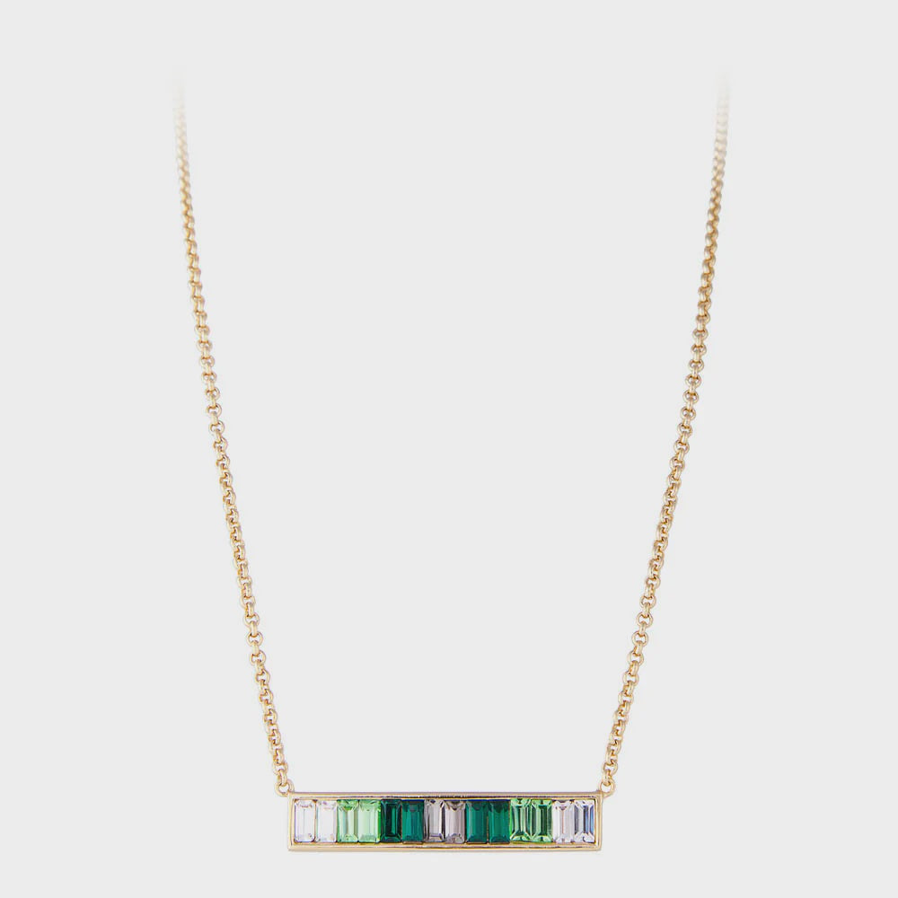 Green Ombre Bar Necklace