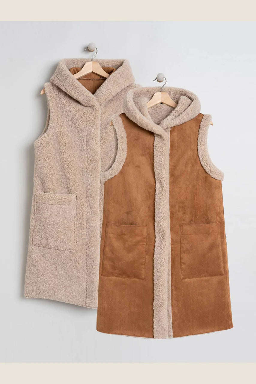 Reversible Shearling Vest