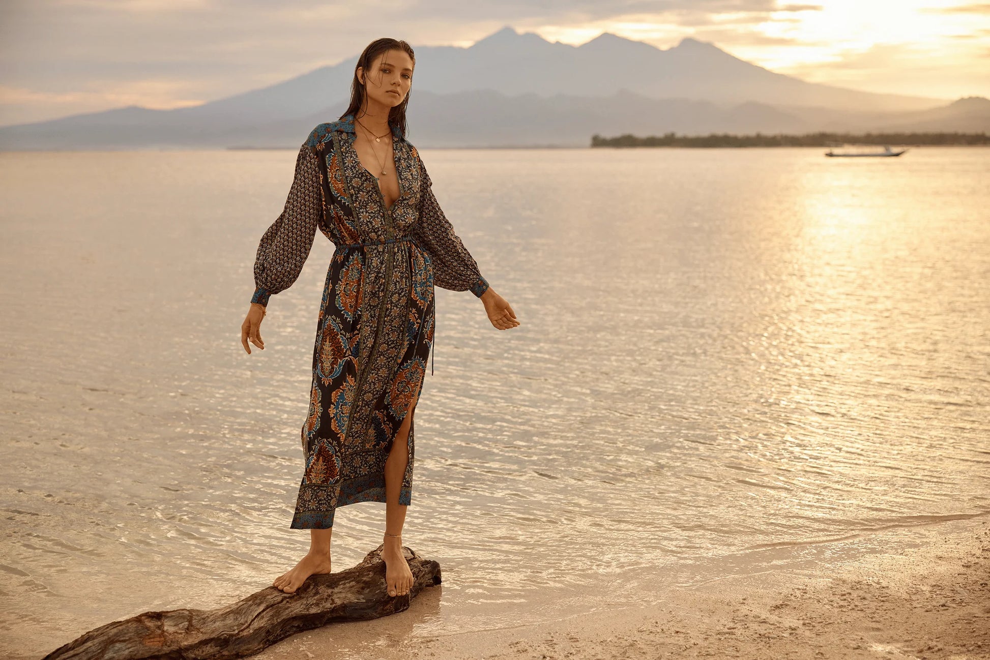 Rhea Maxi Smock Dress