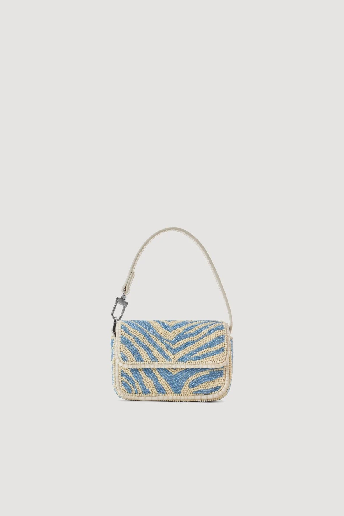 Blue shop beaded bag