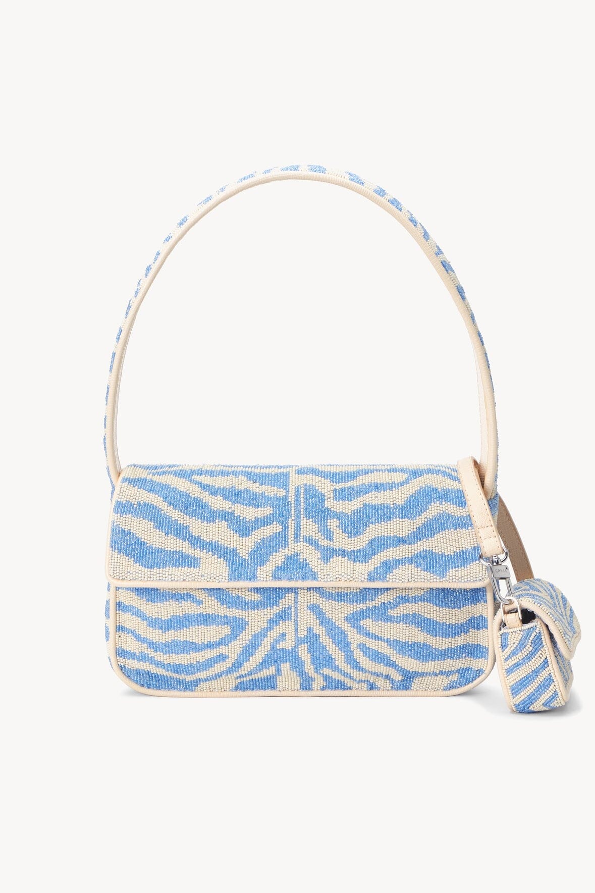 Tommy Tiny Beaded Bag Blue Cream BOH ME LUXE
