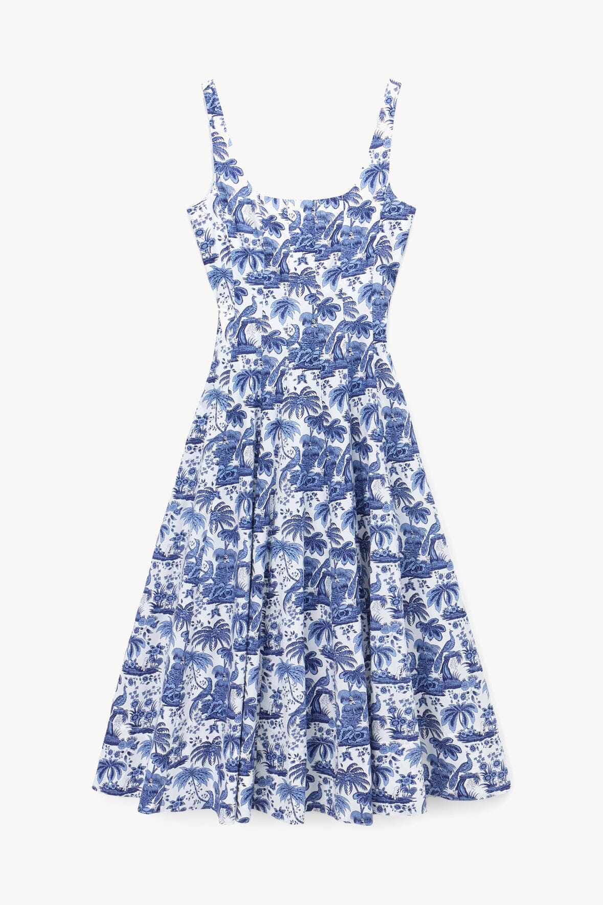 Wells Dress Blue Toile
