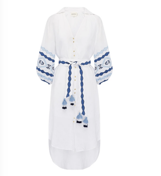 Maya Embroidered Shirt Dress