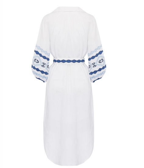 Maya Embroidered Shirt Dress