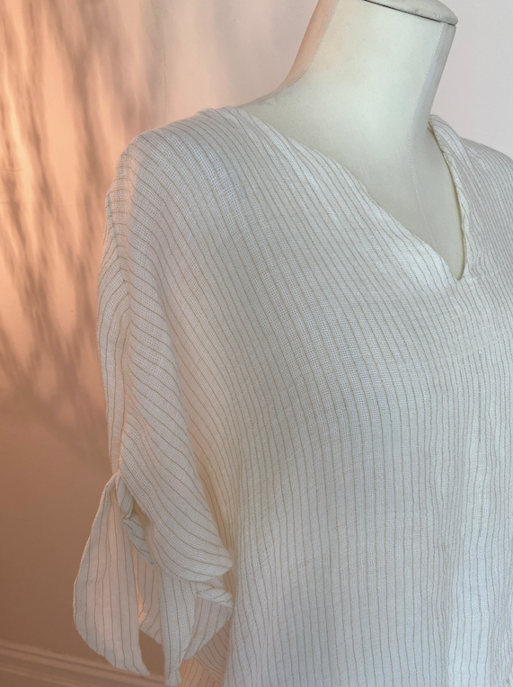 Woven Gauze Lurex Top