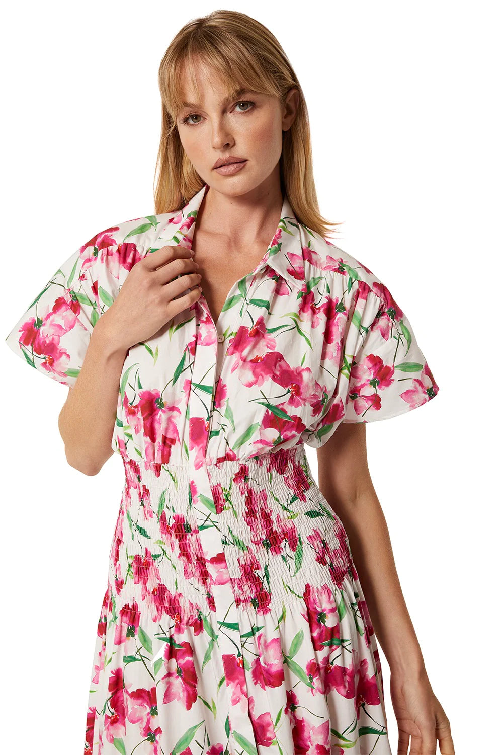 Carolina Dress - Fuschia Floral