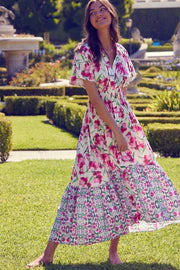 Carolina Dress - Fuschia Floral