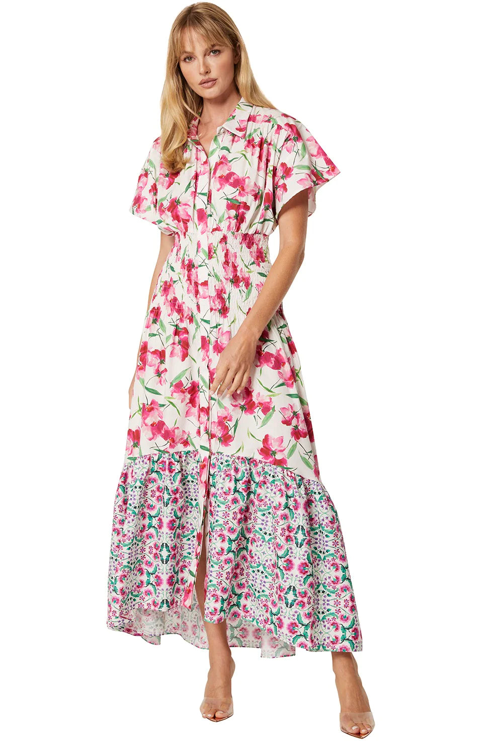 Carolina Dress - Fuschia Floral
