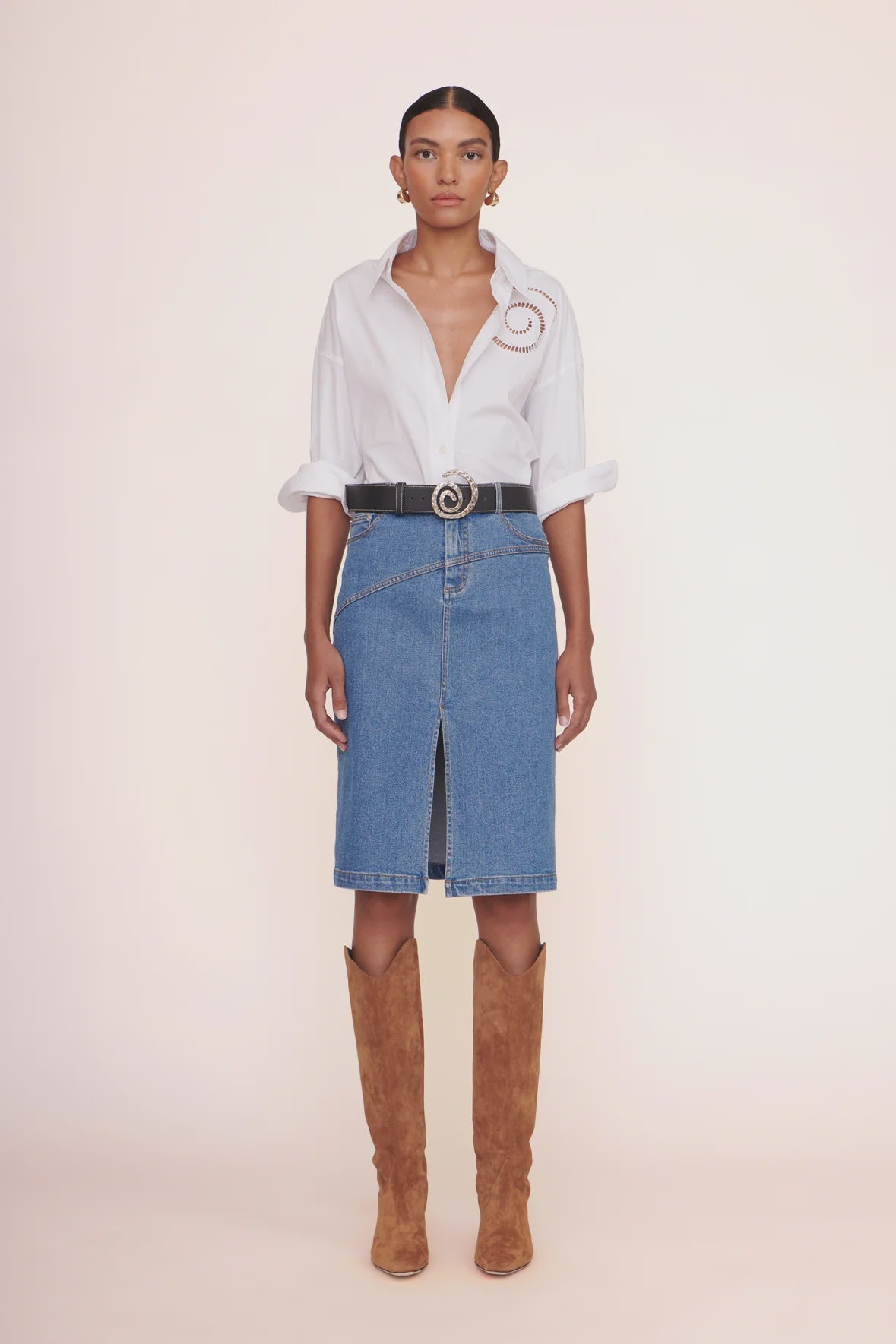 Hudson Skirt in Medium Wash
