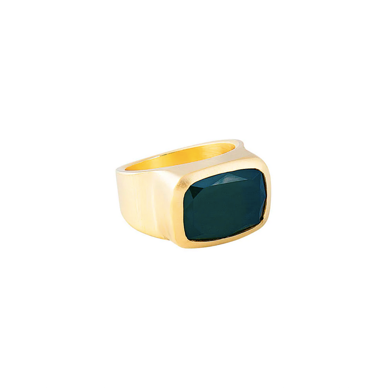 Green Agate Cocktail Ring