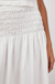 Selena White Smocked Long Skirt
